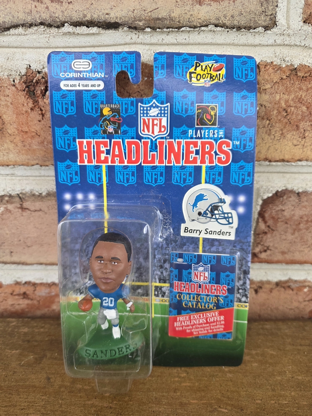 NFL Headliners Barry Sanders Detroit Lions Blue Collectible Figure by Corinthian